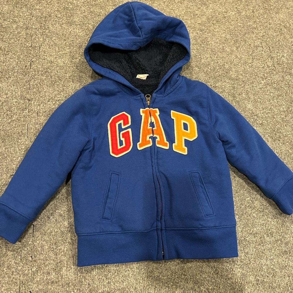Super warm baby GAP zippered hooded sweatshirt